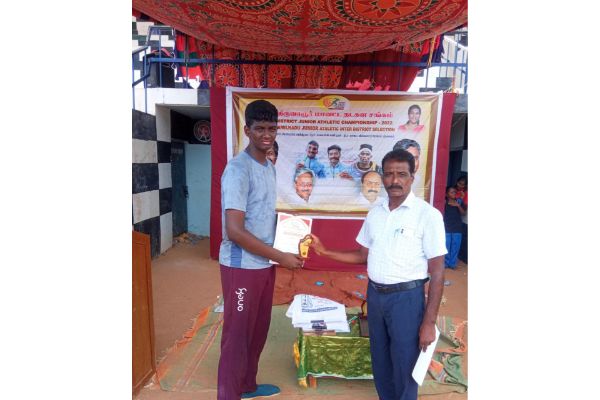 Mohamed Ashiff of SaiRam MHSS TVR,has won 3rd place in District Level,SHOT PUT& DISCUSS THROW.