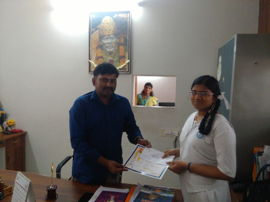 Our school students, V.Akshaya of 10th std and K.Saranya of 7th std participated in the speech competition-won Ist place