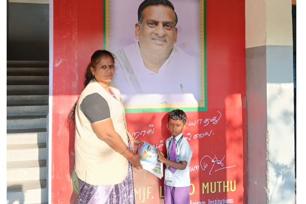 Spreading Knowledge: UKG Student Donates Books to School Library